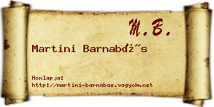 Martini Barnabás névjegykártya
