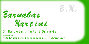 barnabas martini business card